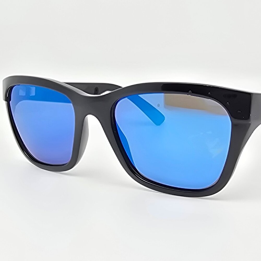 Spy Optic Baxter Gloss Black Frame Blue Mirror Lens Sunglasses Italy 54-20-132
